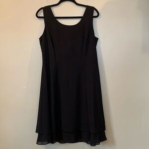 Virgo A-Line Sleeveless Black Evening Dress Women’s Size 12 Large